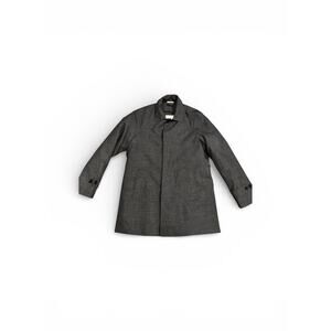 Michael Kors 40S Men’s Gray Top Coat Wool Blend Lined Button Front Overcoat